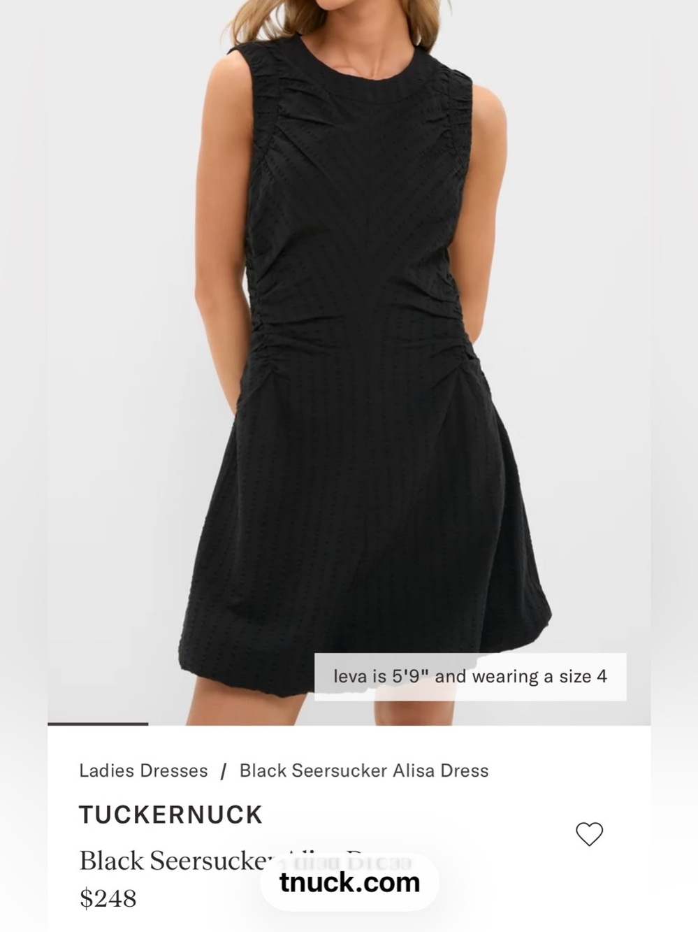 Tuckernuck Black Sleeveless Mini Dress